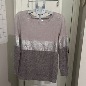 VENUS Women's Sweater in Silver and Taupe